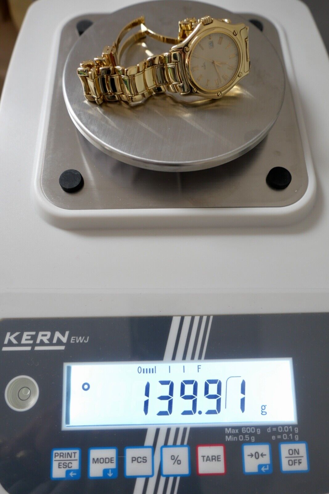 EBEL 1911 Herren Damen Unisex Uhr 750 18K Vollgold 139,9 Gramm Ø 35mm Ref 887902 - Antikhandel-Stuttgart