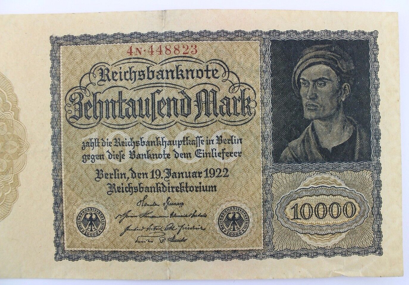 Ro. 69c Banknote 10000 Mark 1922 old Bill TOP Guter ZUSTAND selten RAR - Antikhandel-Stuttgart