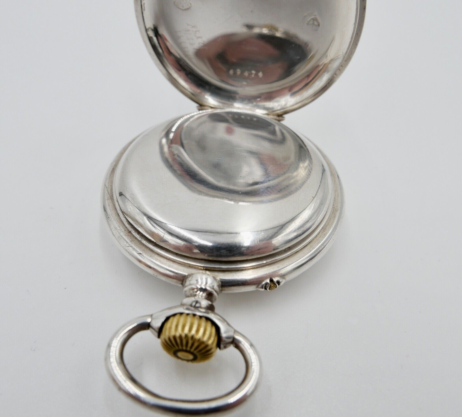 antike IWC Taschenuhr 800 Silber pocket watch Ø 49mm um 1889 - Antikhandel-Stuttgart