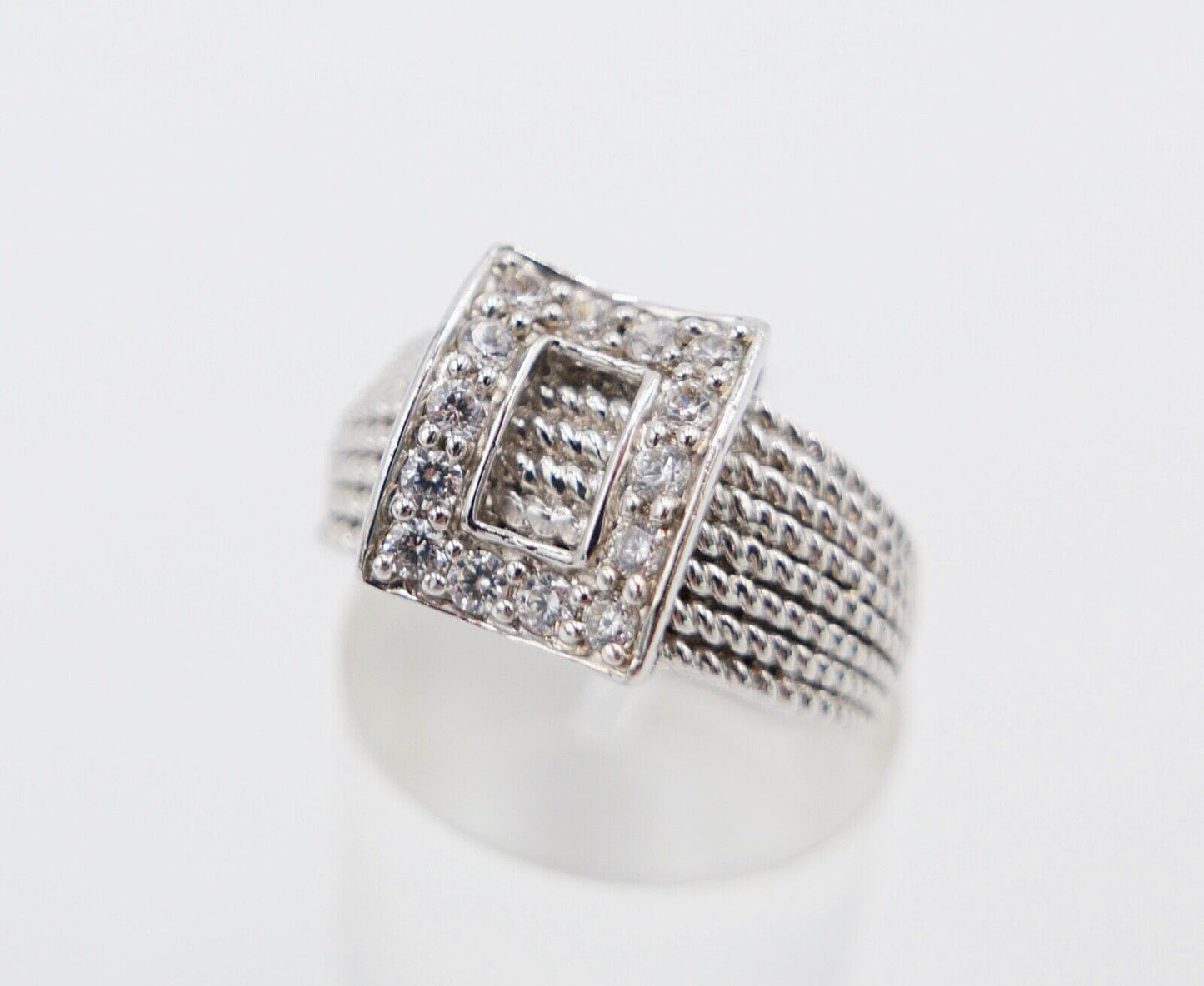 Seltener Silber Ring 925 mit Zirkonia silver größe 57 - Antikhandel-Stuttgart