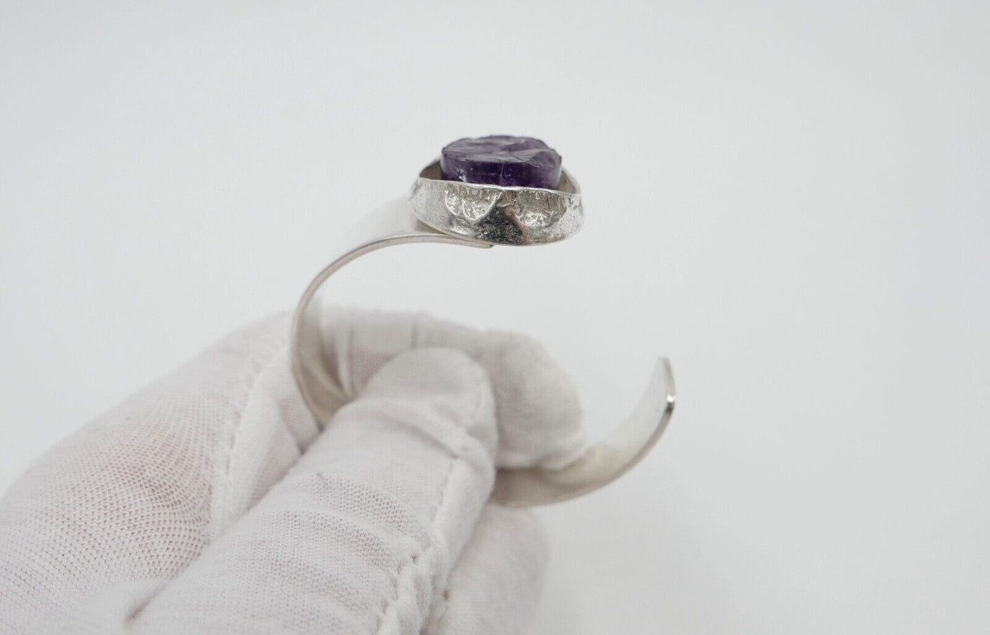 Amethyst 835 Silber Armband Armreif Armspange " PERLI " Guter Zustand RAR - Antikhandel-Stuttgart