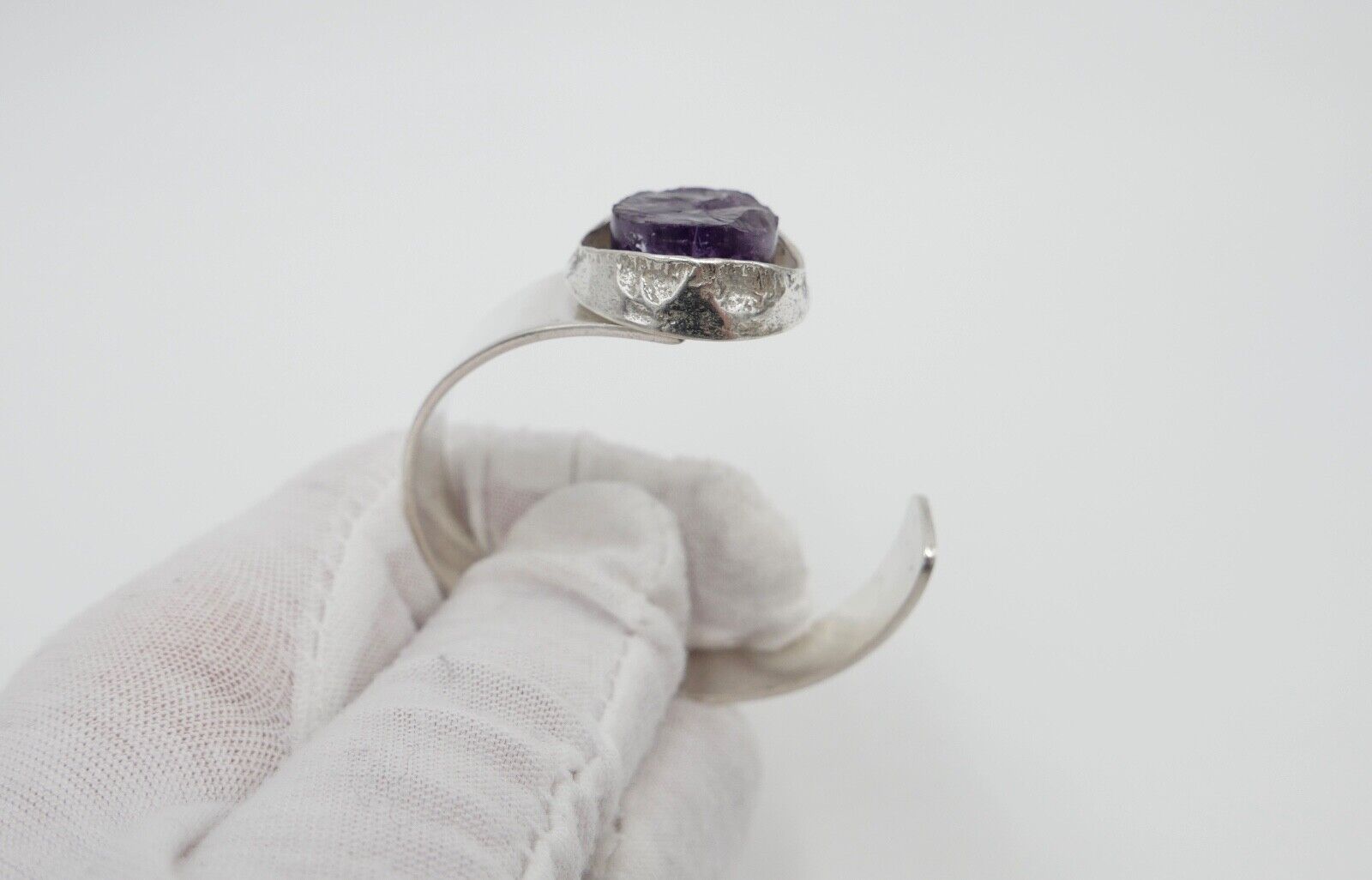 Amethyst 835 Silber Armband Armreif Armspange " PERLI " Guter Zustand RAR - Antikhandel-Stuttgart