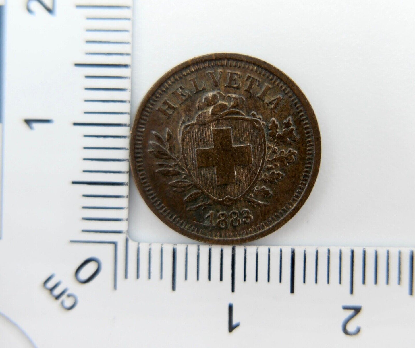 1 Rappen Schweiz 1883 in VZ Helvetia - Antikhandel-Stuttgart
