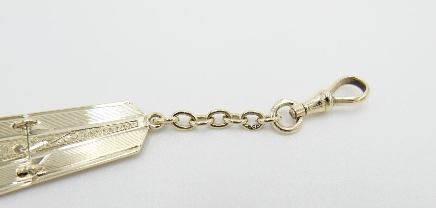 Jugendstil um 1900 antike Uhrenkette für Taschenuhr 585 / 14K Gold - Antikhandel-Stuttgart