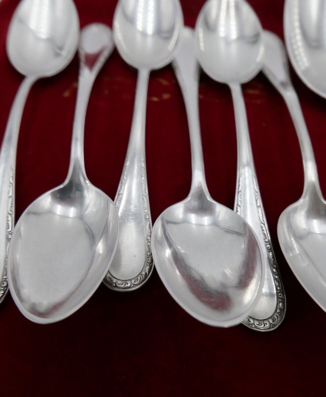 12 teilig Silberbesteck 800 ROSENTHAL Löffel silver Jugendstil cutlery Besteck - Antikhandel-Stuttgart