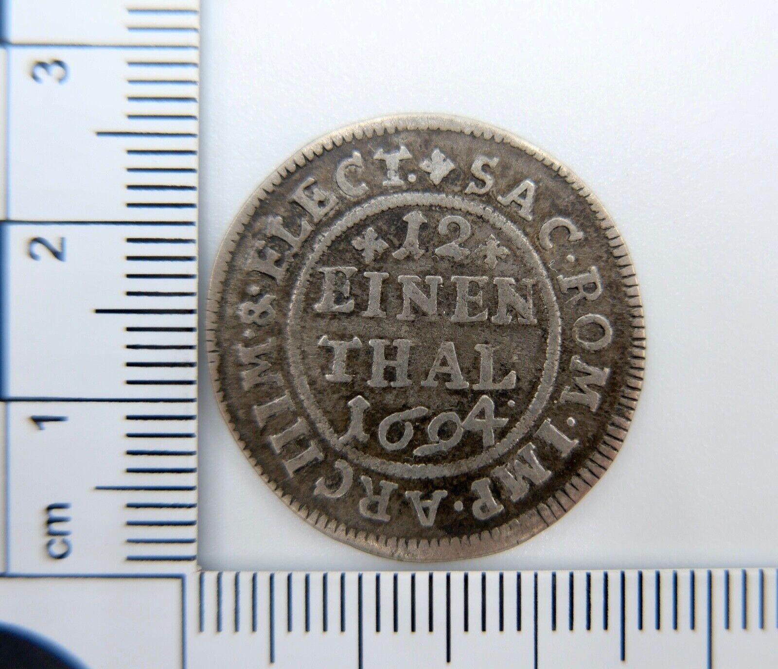 Sachsen 1/12 Taler 1694 Johann Georg IV. Silber in ss - Antikhandel-Stuttgart