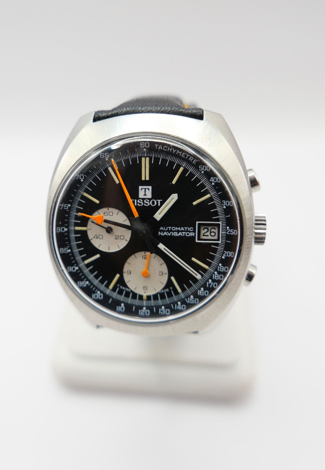 TISSOT 45501 Chronograph 39mm Herren Cal. 2170 Armbanduhr Panda ZB Lederarmband