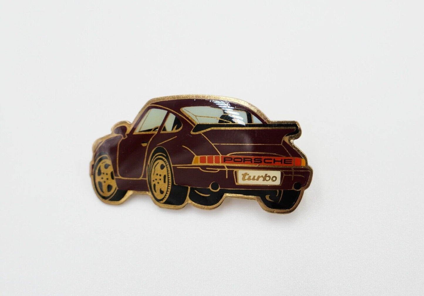 1980er Jahre PORSCHE TURBO 930 Pin Anstecknadel Brosche Ø 50mm Button - Antikhandel-Stuttgart
