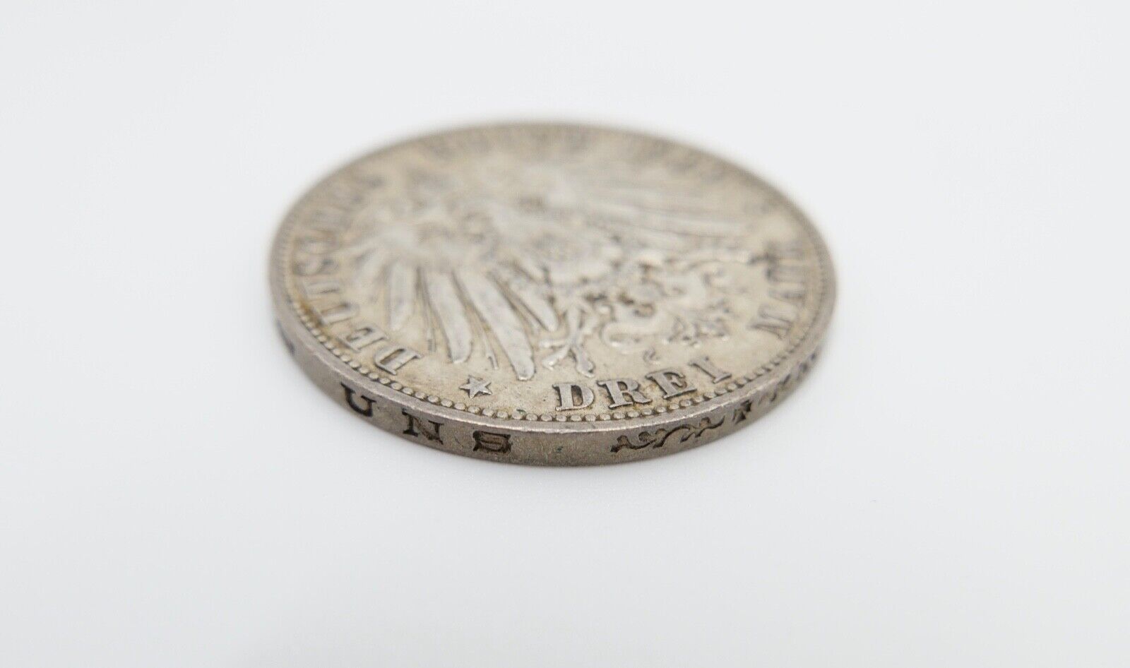 3 Mark 1909 E Jäger J.135 VZ-STG Sachsen Friedrich August III. - Antikhandel-Stuttgart