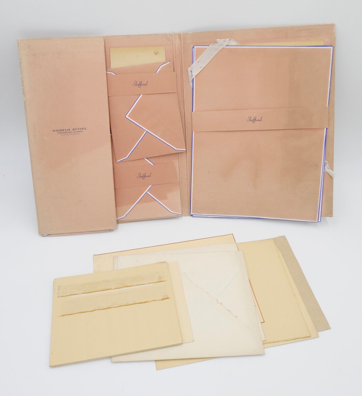um 1900 Original Wien Wilhelm Büttel Frankfurt am Main Briefpapier Mappe - Antikhandel-Stuttgart