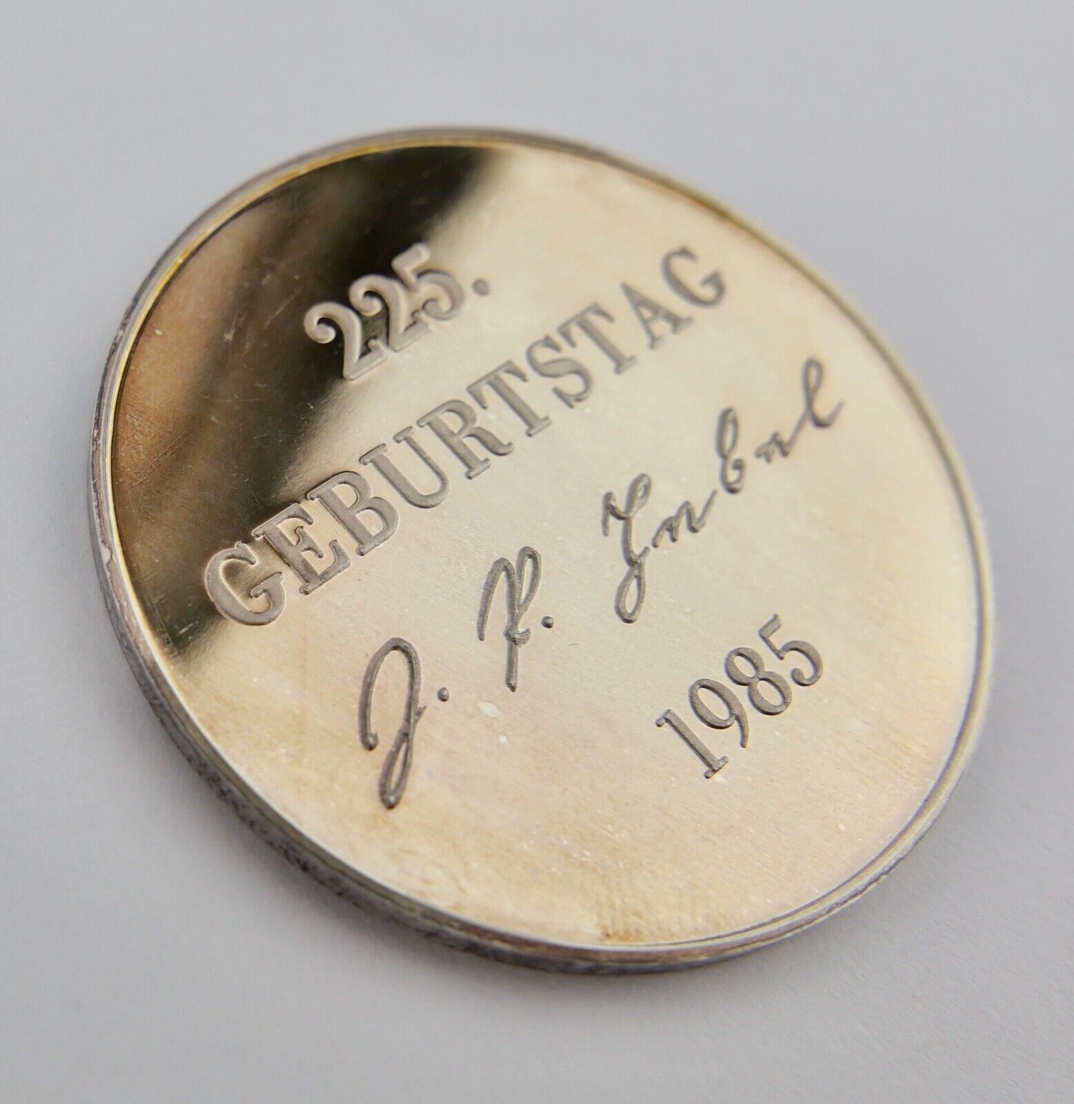 Medaille 1985 Hebel Taler 225. Geburtstag 1760-1826 Johann Peter Hebel 999er PP - Antikhandel-Stuttgart