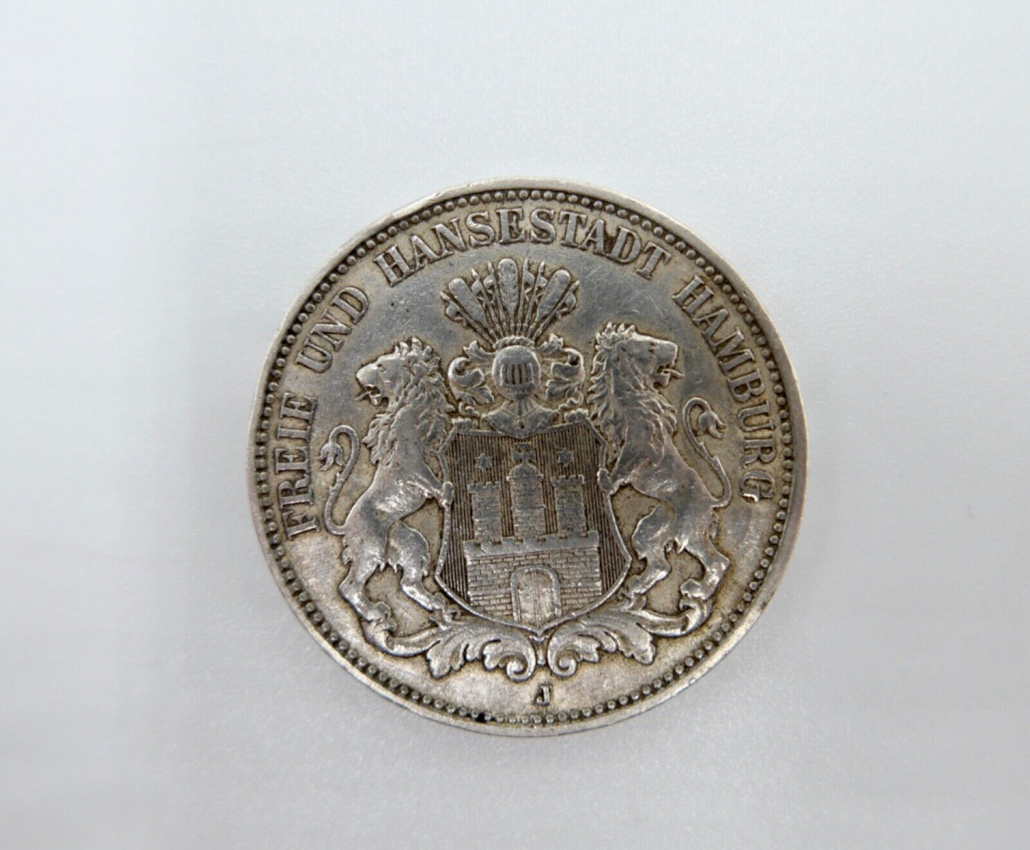 3 Mark 1909 J Silbermünze " Freie und Hansestadt Hamburg " Jäger J.64 - Antikhandel-Stuttgart