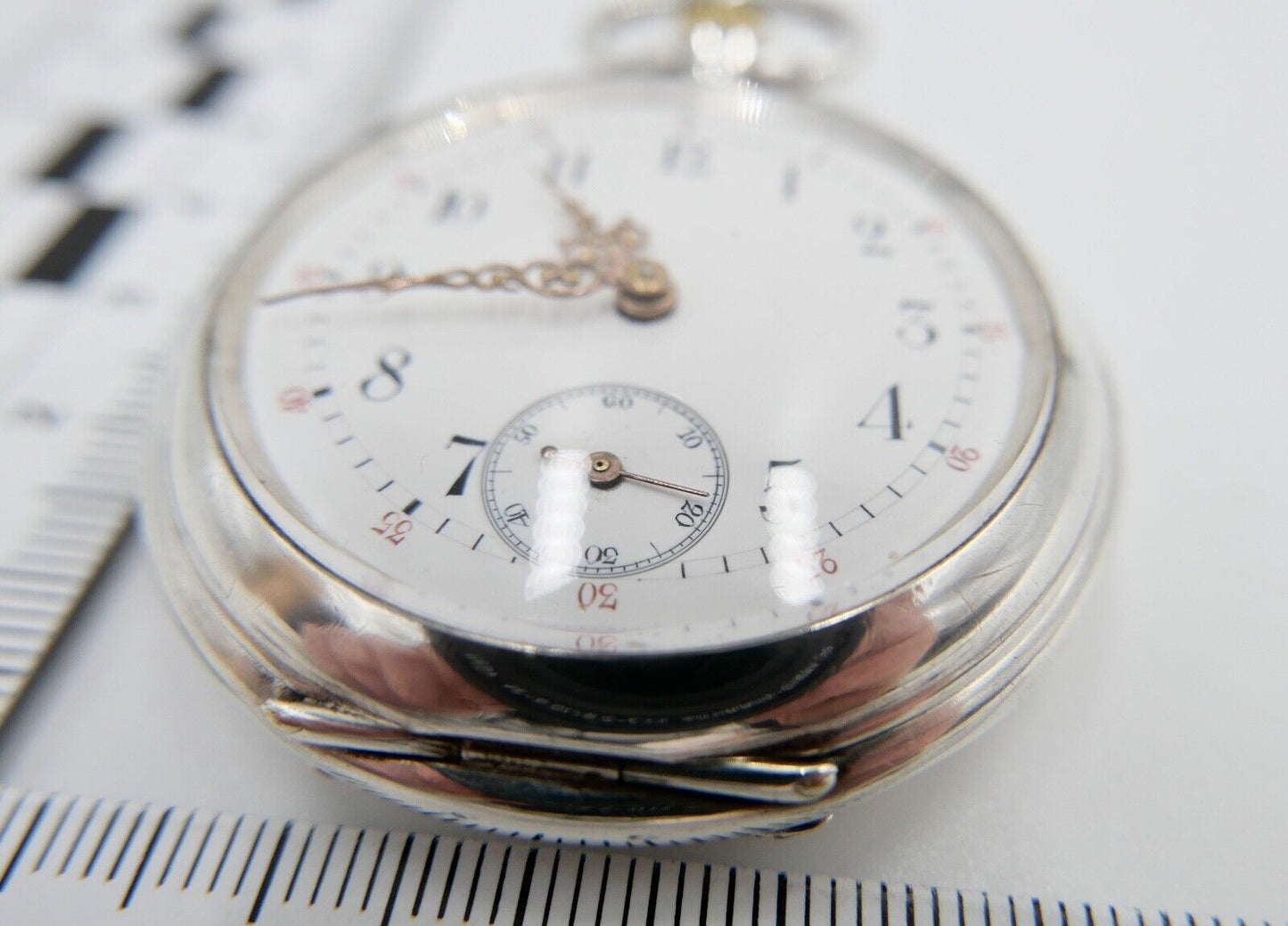 antike IWC Taschenuhr 800 Silber pocket watch Ø 49mm um 1889 - Antikhandel-Stuttgart