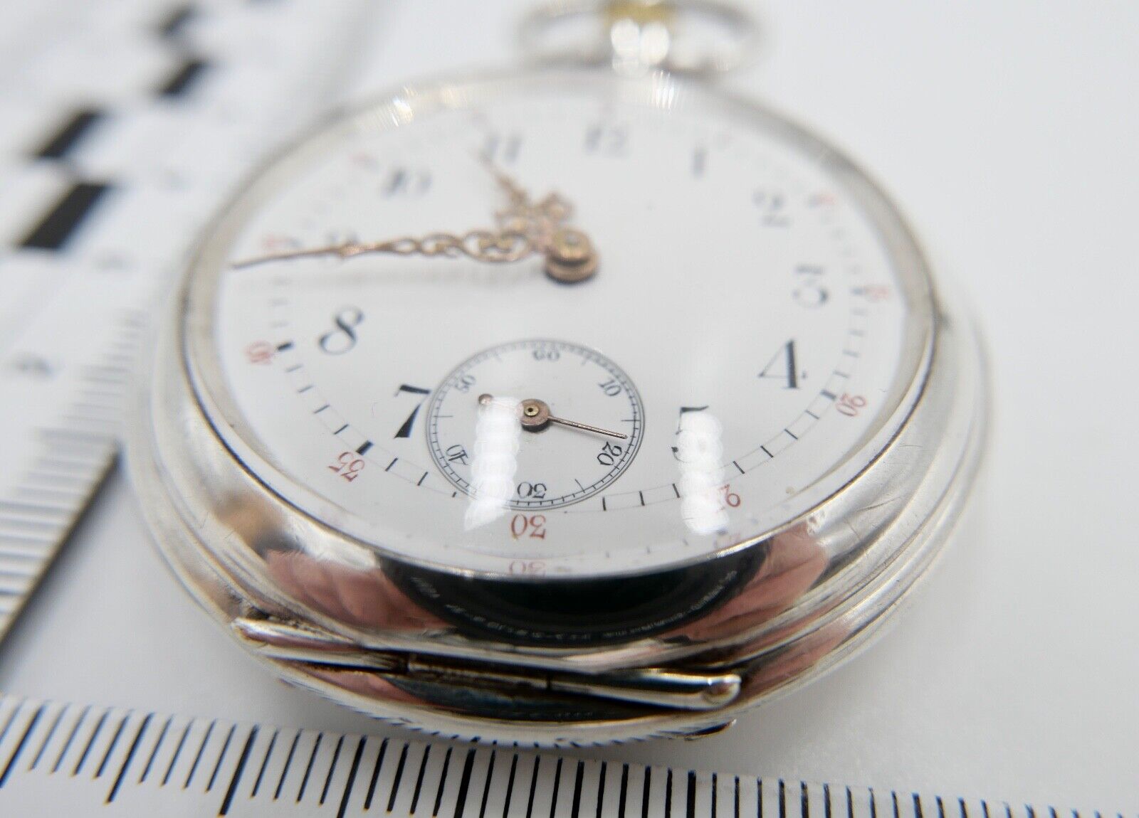 antike IWC Taschenuhr 800 Silber pocket watch Ø 49mm um 1889 - Antikhandel-Stuttgart