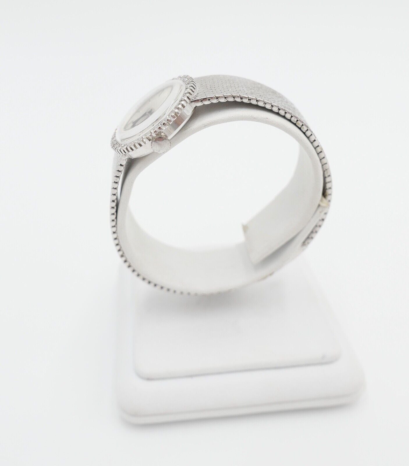 Elegante Predial Weißgold Damen Uhr mit Diamantbesatz 750/18K Lady watch Ø 24 mm - Antikhandel-Stuttgart