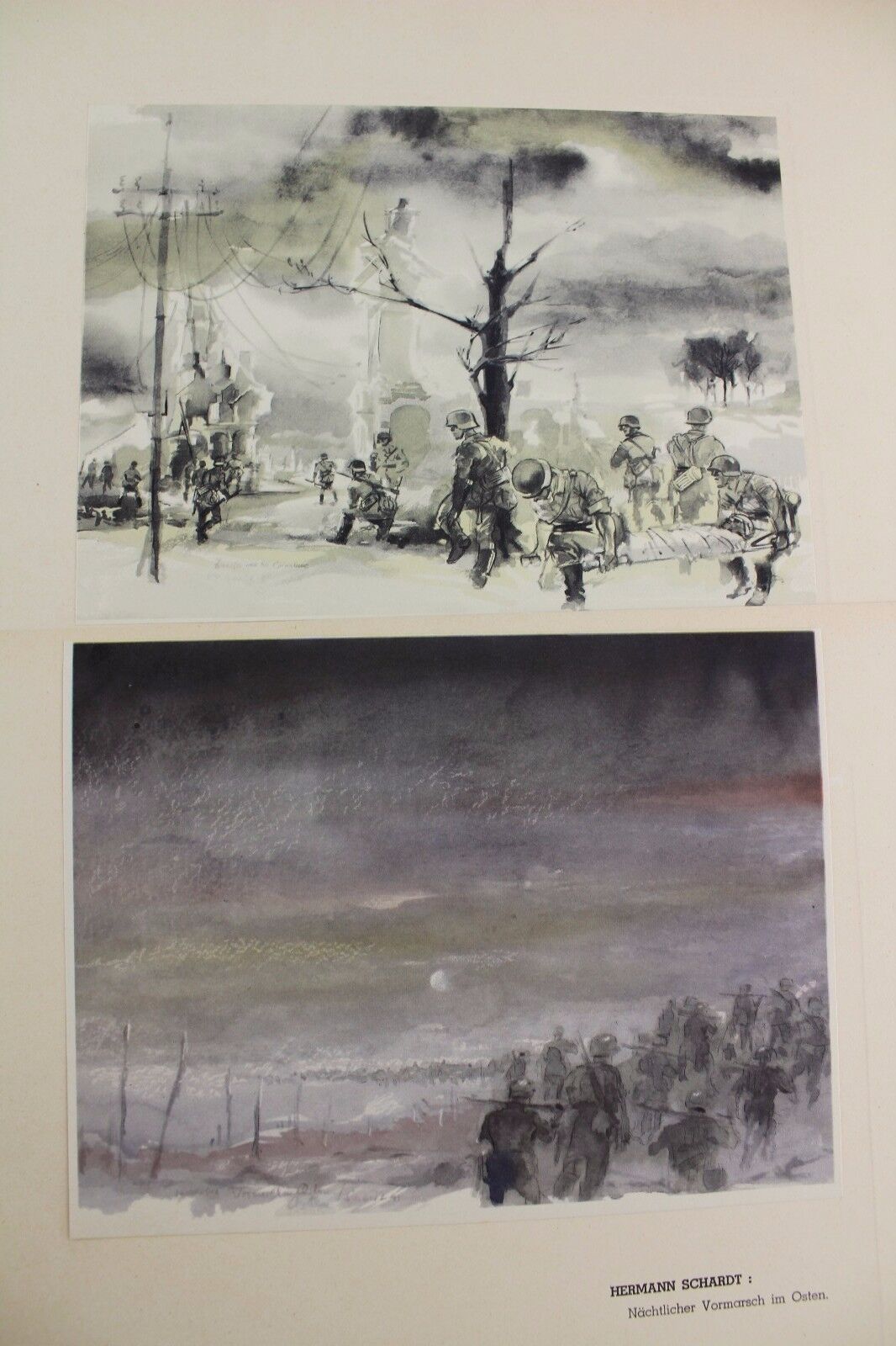 Maler im Osten PK - Mappen Kampf ums Reich 11 Bilder TOP WW WK painting Germany - Antikhandel-Stuttgart