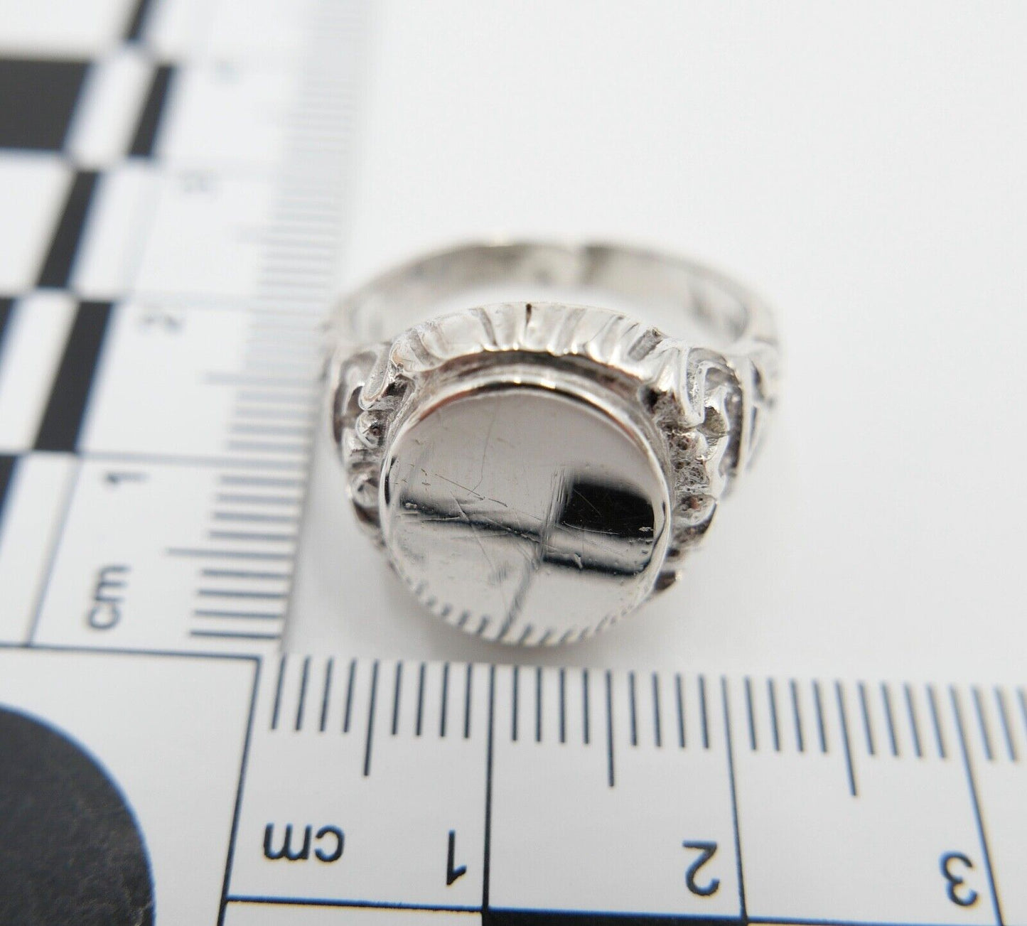 Jugendstil Siegelring OHNE MONOGRAMM Herrenring 835 Silber Größe 58 anpassbar - Antikhandel-Stuttgart