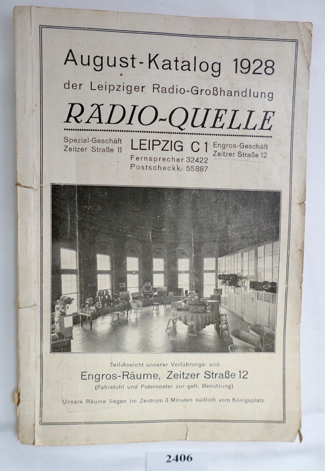 Radio-Quelle Leipzig Katalog von August 1928 - Antikhandel-Stuttgart