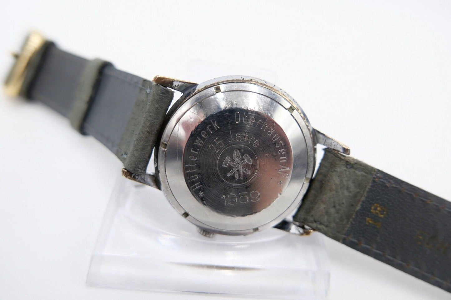 EXQUISIT AUTOROTOR PUW 590 Automatic Ø 34 mm Hüttenwerk Oberhausen 25 Jahre 1959 - Antikhandel-Stuttgart