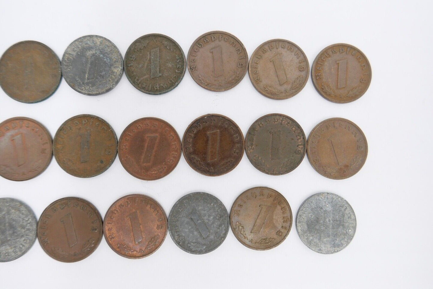 Reichsmark Drittes Reich J.354 1 Mark 2, 10, 5, 50, 1 Pfennig J.362 J.370 - Antikhandel-Stuttgart