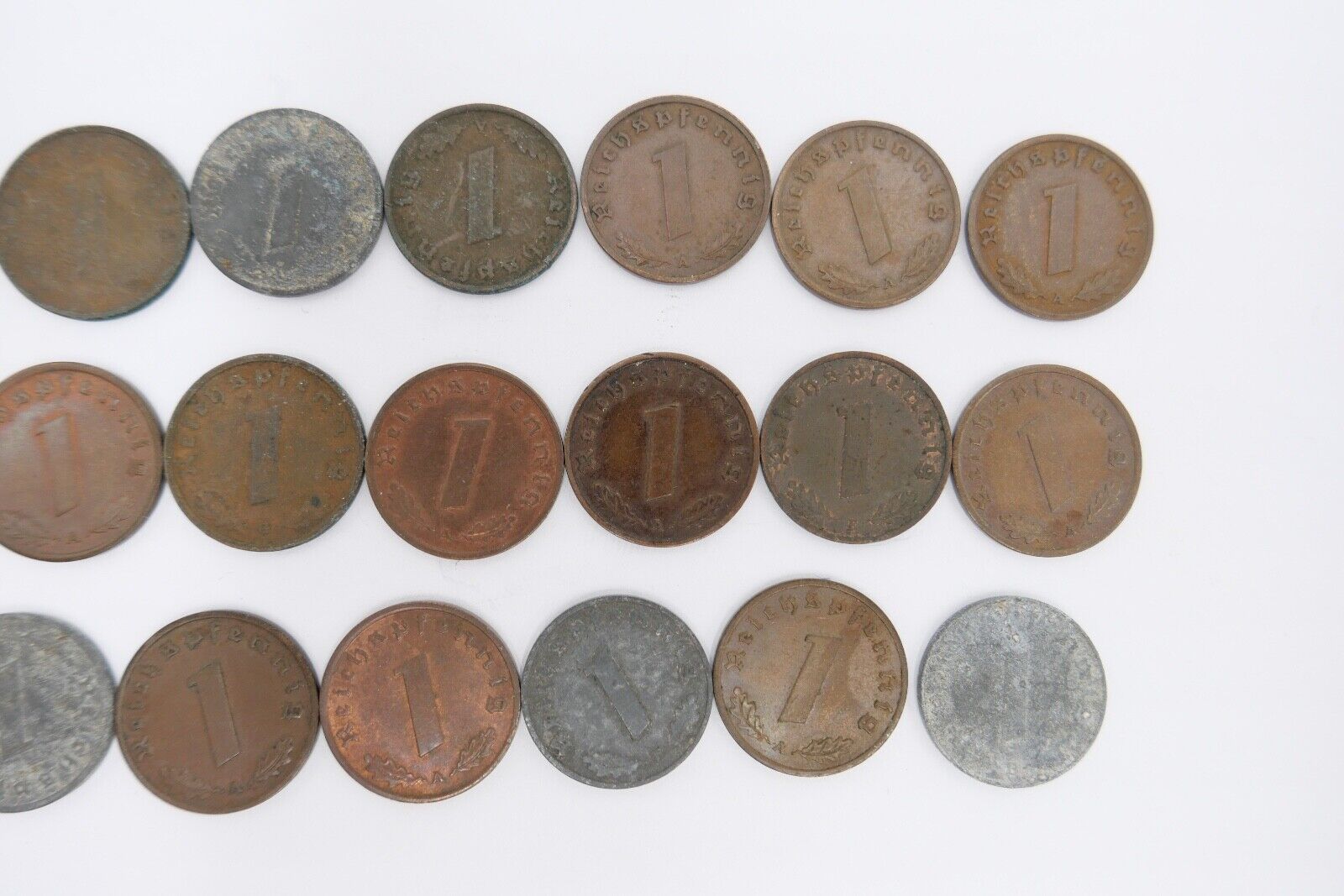 Reichsmark Drittes Reich J.354 1 Mark 2, 10, 5, 50, 1 Pfennig J.362 J.370 - Antikhandel-Stuttgart