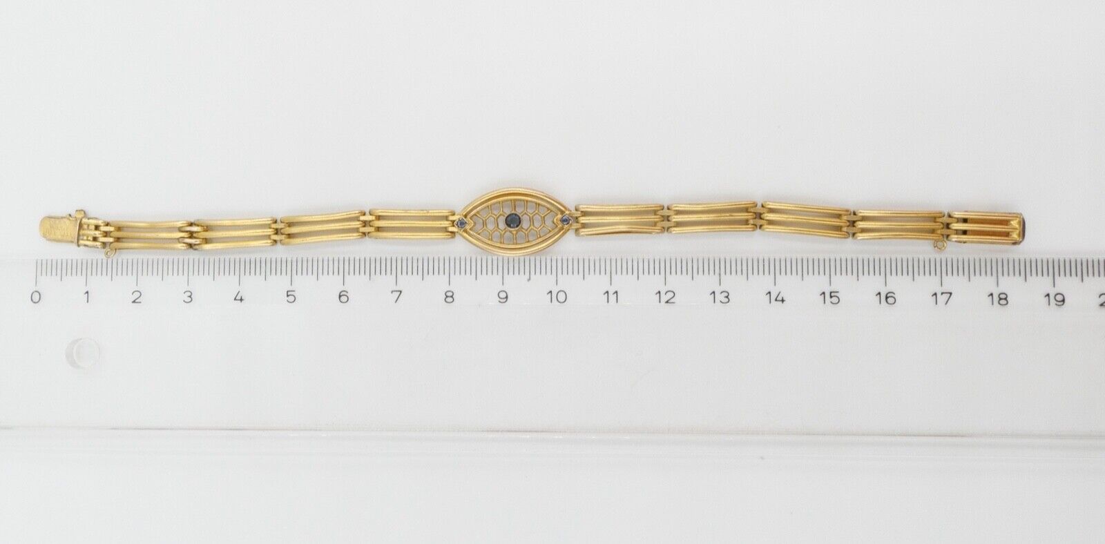 um 1900 Armband Tip Top Union AD Andreas Daub Glasstein 8,5 gr hart vergoldet - Antikhandel-Stuttgart