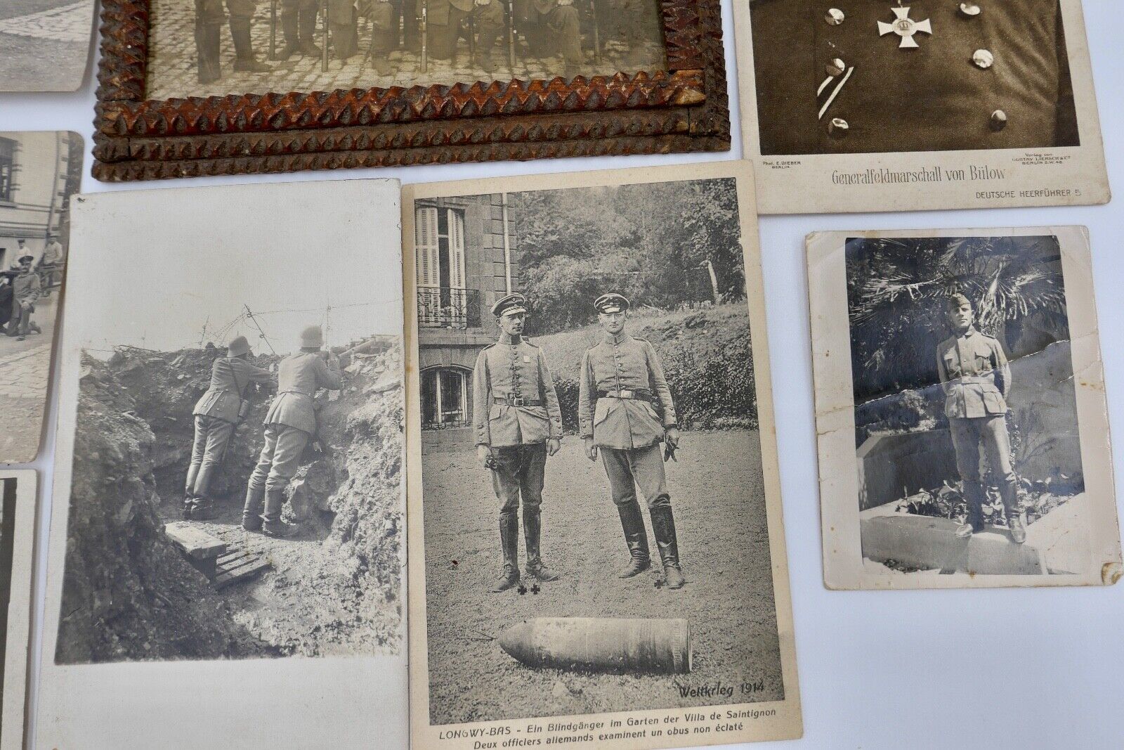 Posten Postkarte WW WK 1 / 2 Fotos Militär Soldaten - Antikhandel-Stuttgart