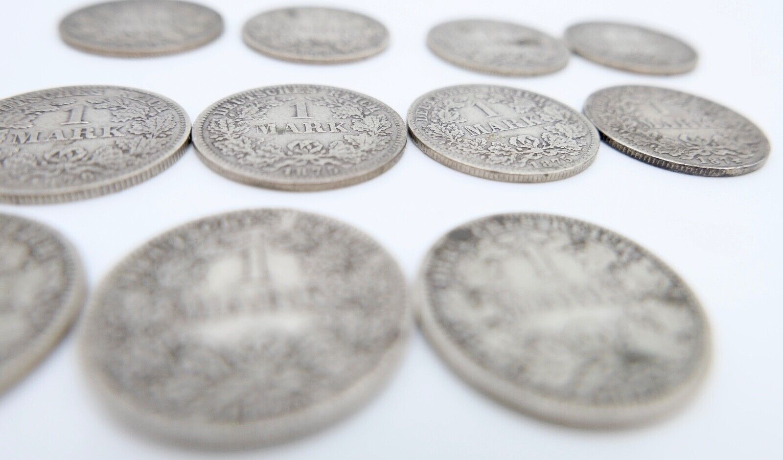 11x 1 Mark Deutsches Reich Jäger J.9 A B D F G 1873 / 1874 / 1875 / 1881 - Antikhandel-Stuttgart