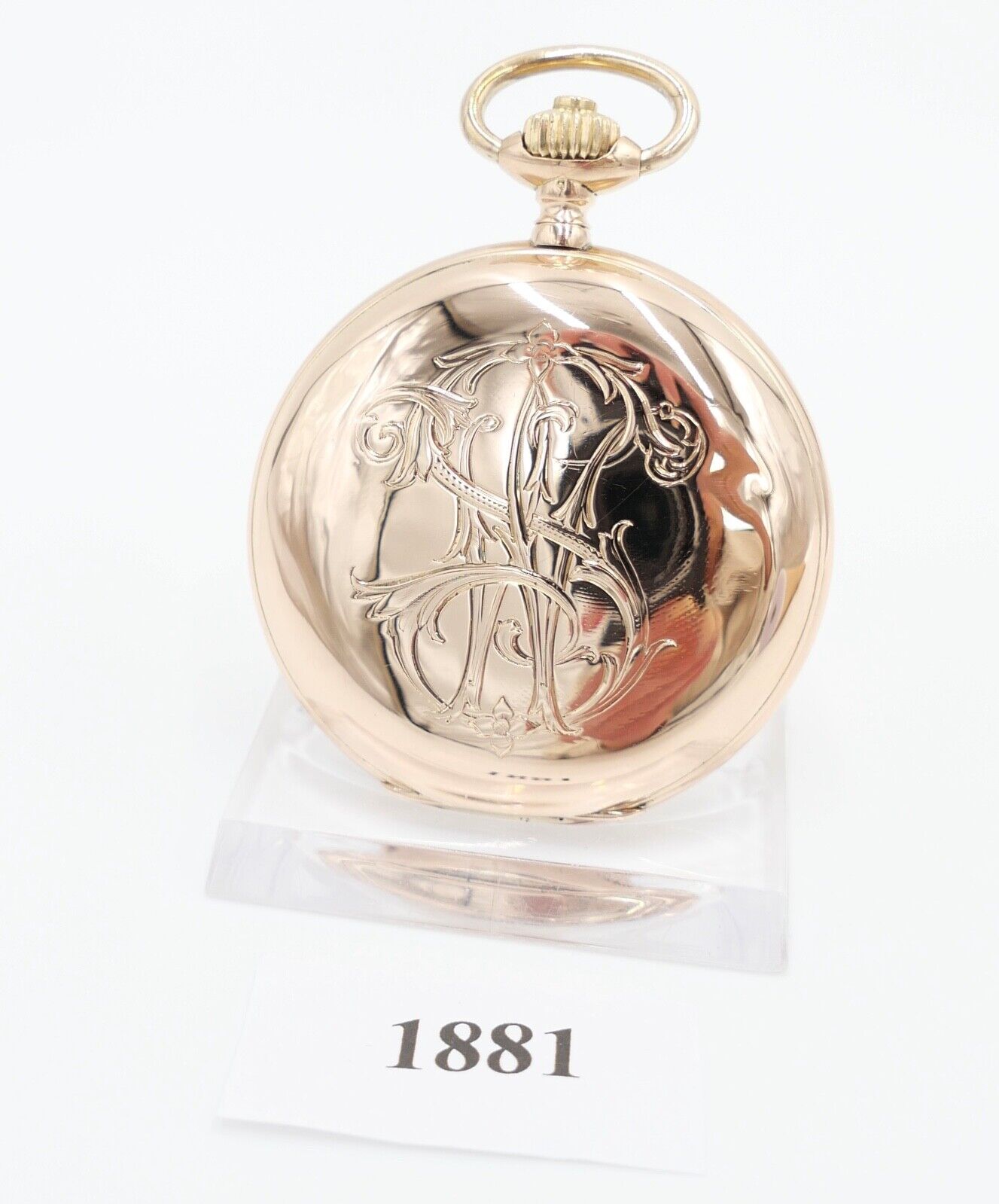 IWC Taschenuhr 750 / 18K GOLD 51mm 1894 / 1895 SW WS Savonette 2 Zeitzonen - Antikhandel-Stuttgart