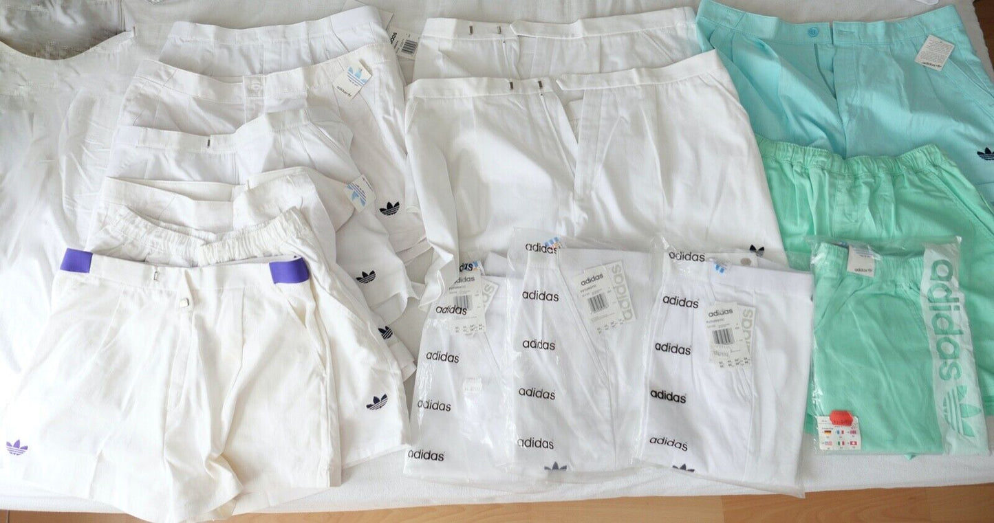 16x Vintage Adidas Tennis Hose Short Shorts Rock Damen 80er90er Jahre NEU Posten - Antikhandel-Stuttgart