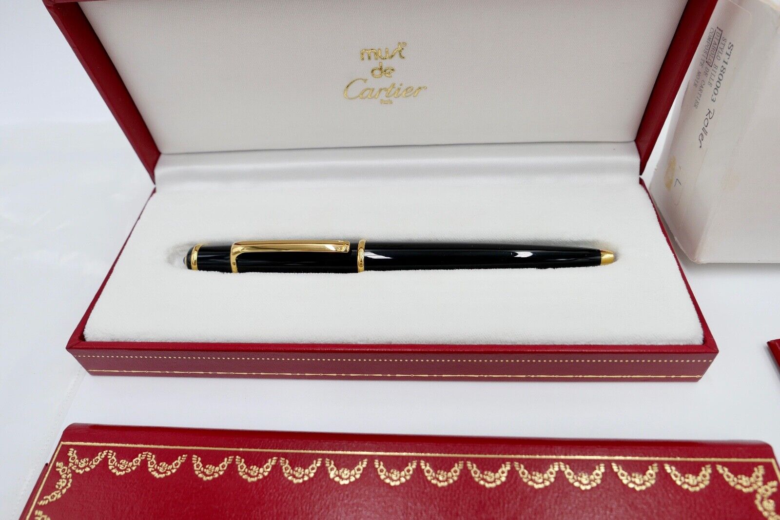 NEUwertig Vintage CARTIER ST18003 DIABOLO Composite Noir Kugelschreiber Roller - Antikhandel-Stuttgart