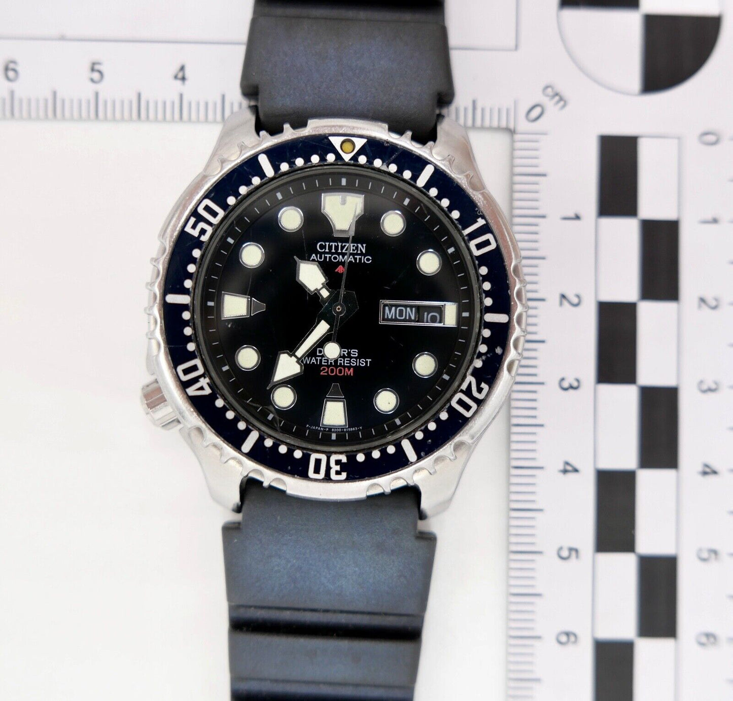 CITIZEN Diver Automatic Cal.8203 a watch Uhr Armbanduhr Taucher 200 Meter Sub - Antikhandel-Stuttgart