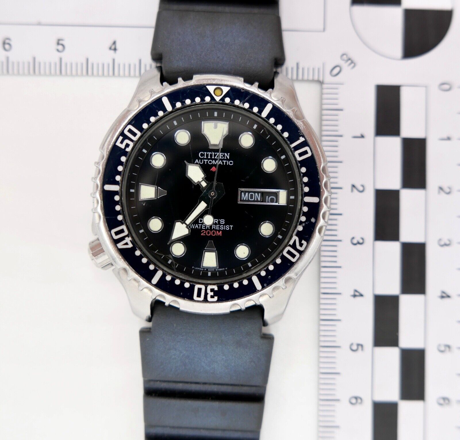 CITIZEN Diver Automatic Cal.8203 a watch Uhr Armbanduhr Taucher 200 Meter Sub - Antikhandel-Stuttgart