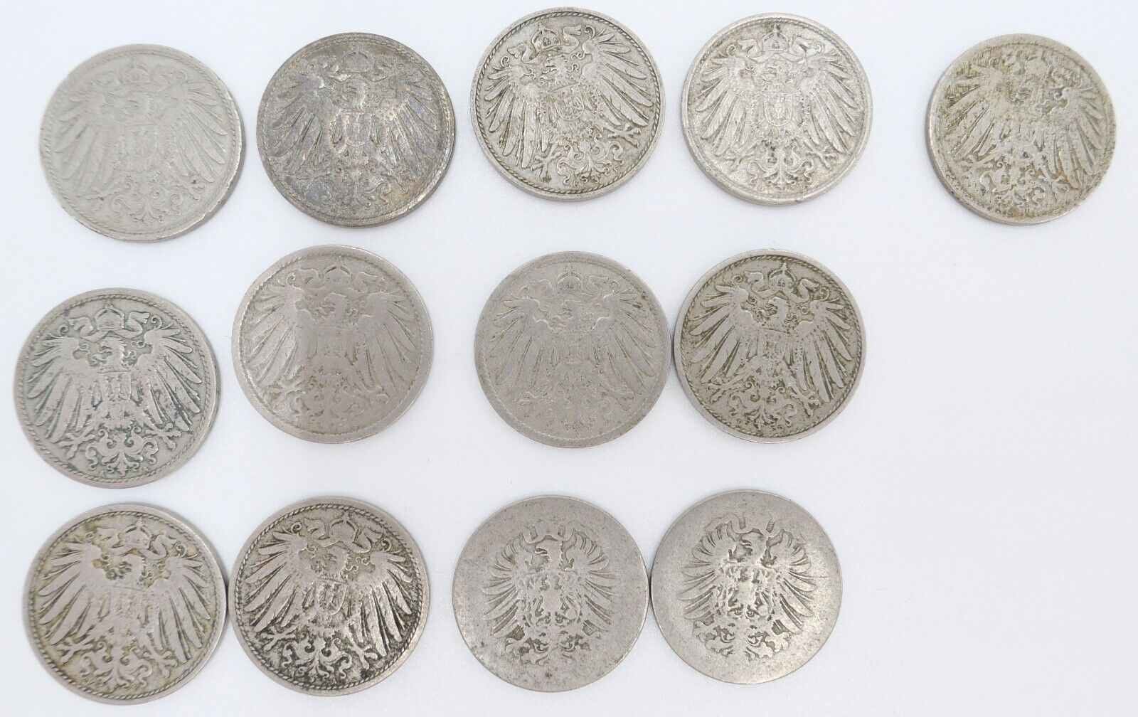 13x 10 Pfennig Kaiserreich 1891-1916 s - vz schön - vorzüglich Jäger J. 13 - Antikhandel-Stuttgart
