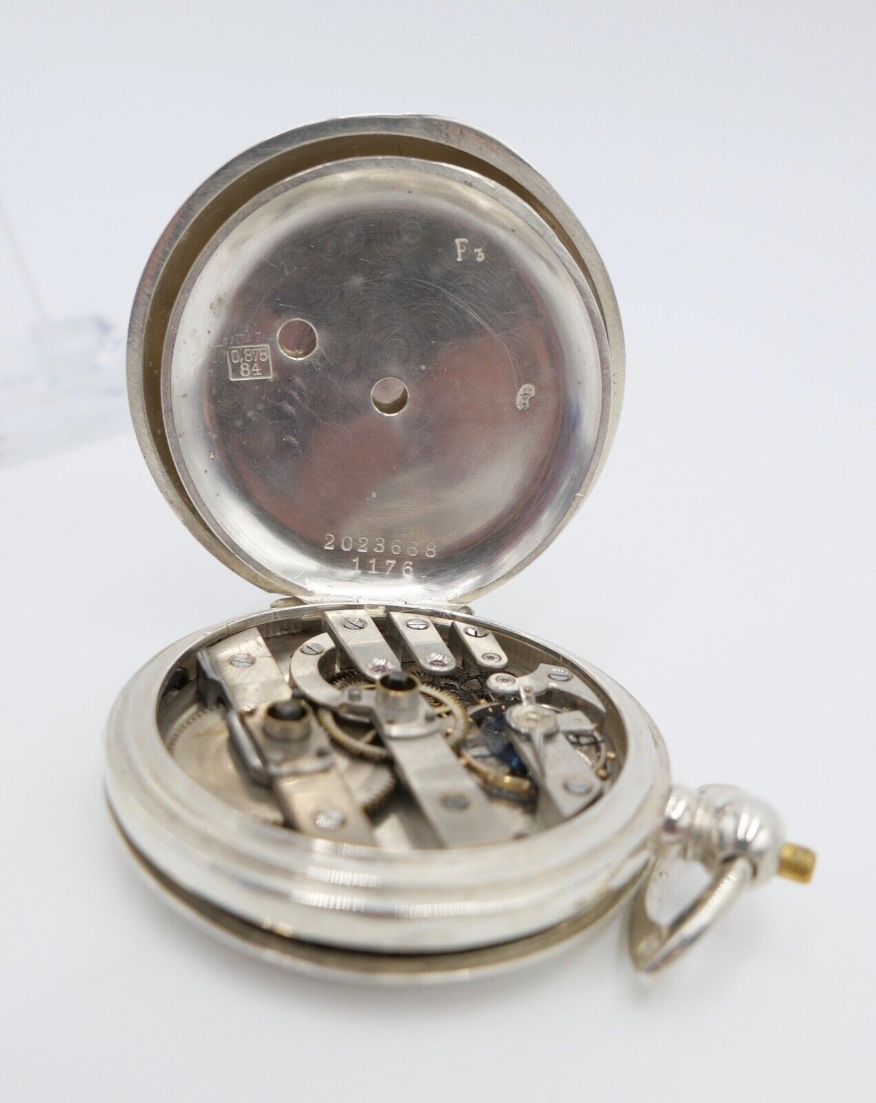 Georges FAVRE JACOT Locle SAVONETTE Taschenuhr Silber 875 - Antikhandel-Stuttgart