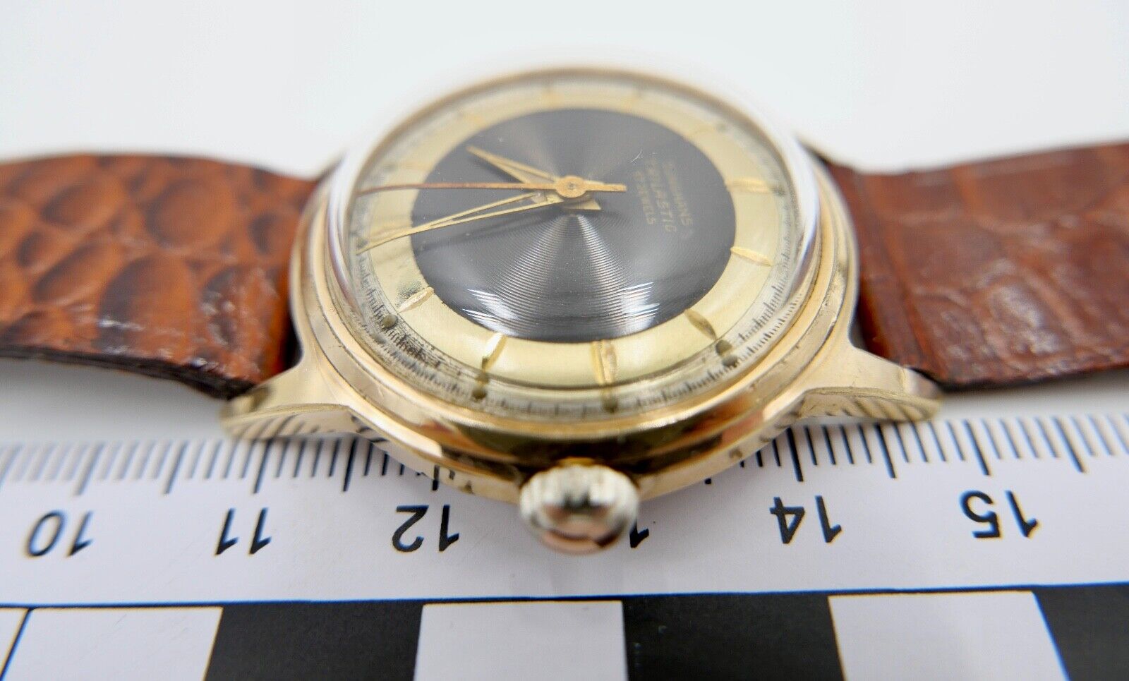 Junghans Cal. J 93/1 " Trilastic " Herren Armbanduhr Gold farbig Ø 33 mm - Antikhandel-Stuttgart