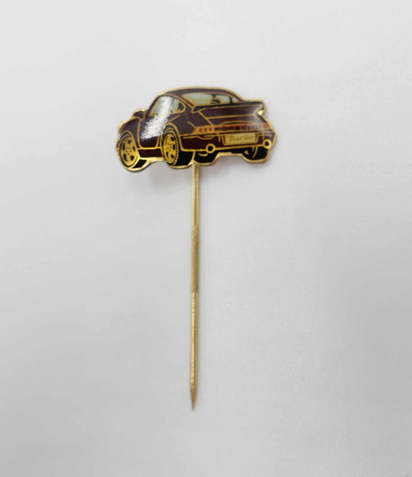 Pin Anstecknadel PORSCHE TURBO 964 911 Original 1980er - Antikhandel-Stuttgart