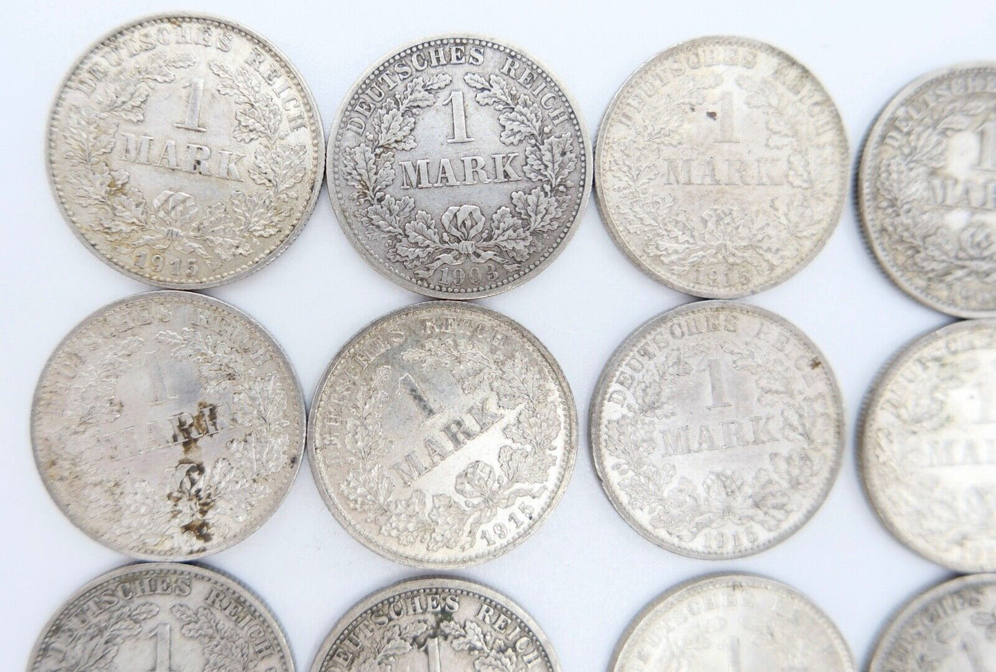 14x 1 Mark Kaiserreich 1903-1915 Jäger J.17 VZ-STG Vorzüglich - Stempelglanz - Antikhandel-Stuttgart
