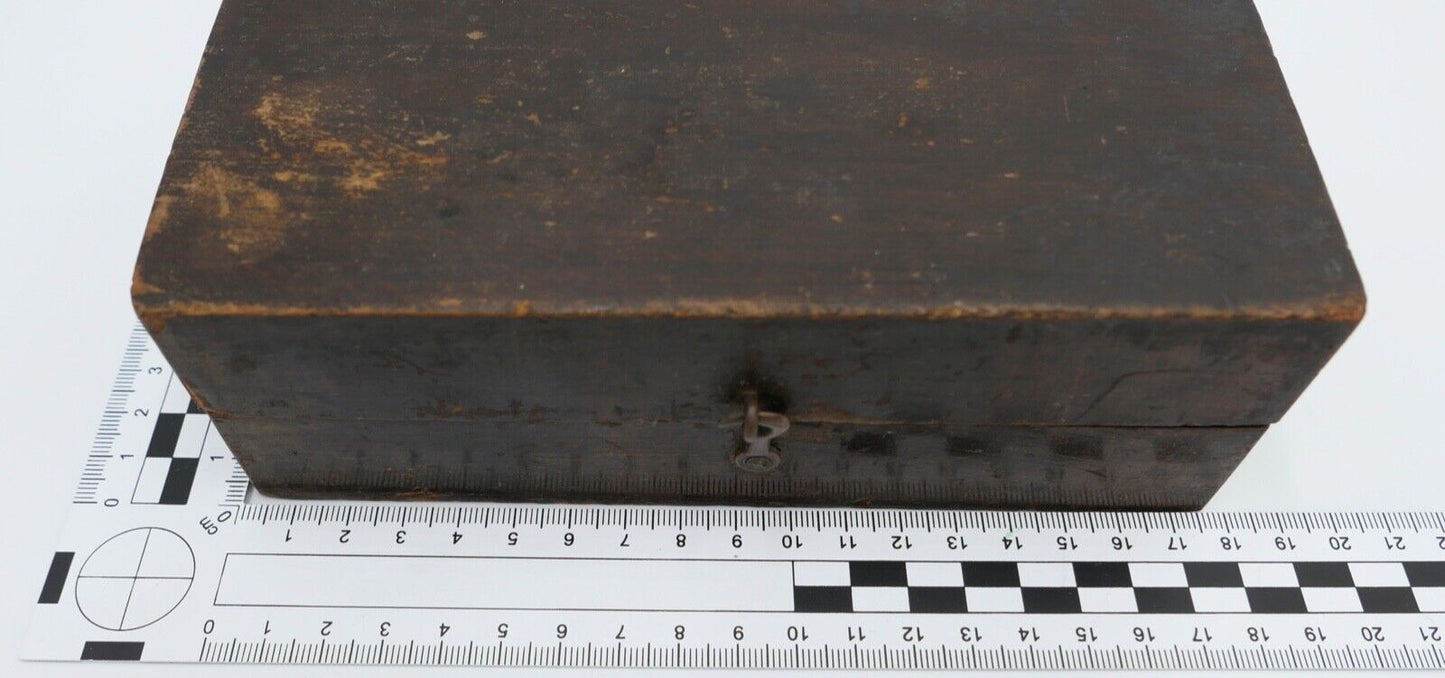 alt alter Messing Gewichtssatz Holzkasten Apothekergewichte Eichstempel 5-200 g - Antikhandel-Stuttgart