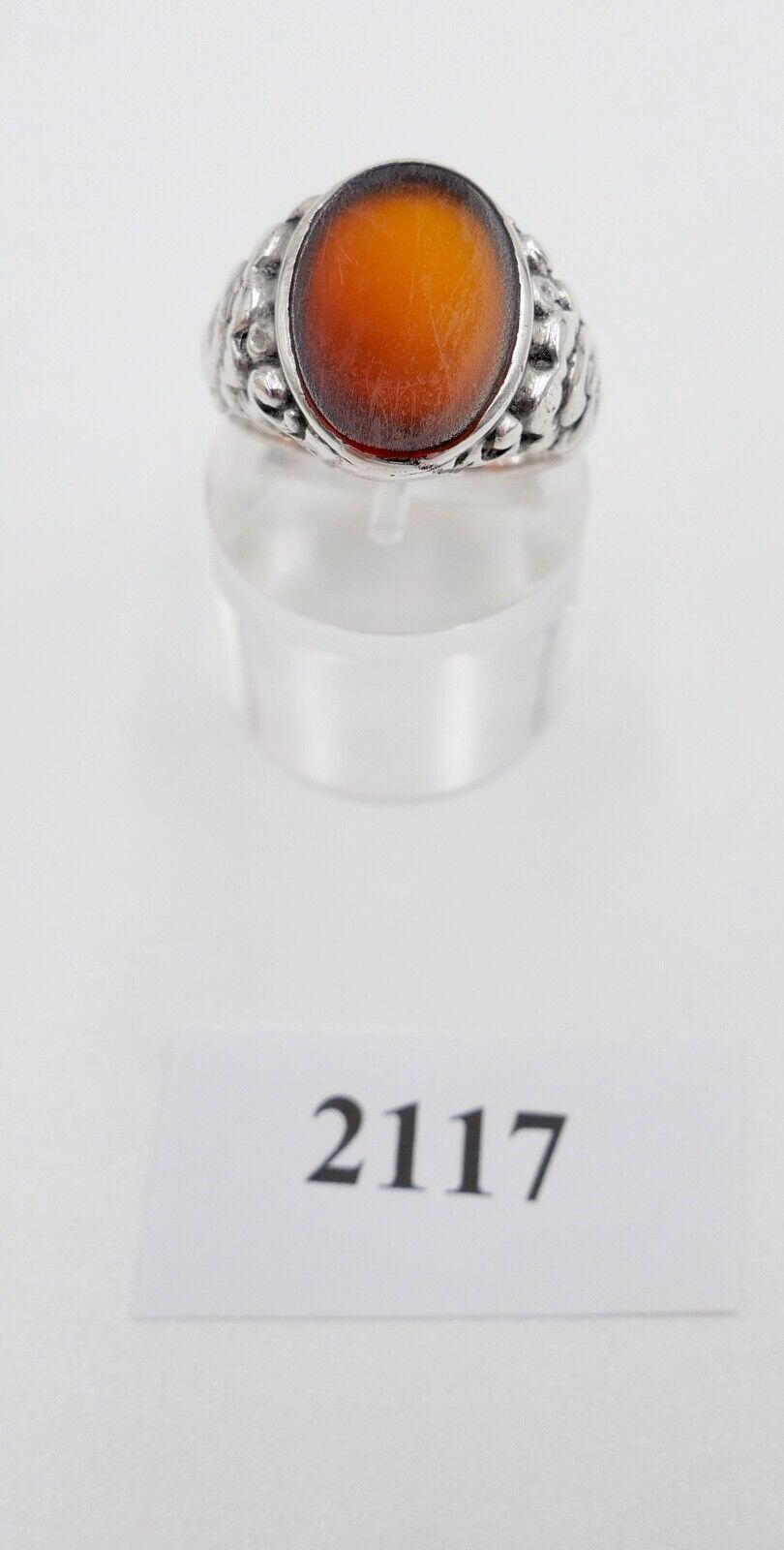 Jugendstil Siegelring Herrenring Ring 835 Silber Gr. 59 mit Karneol - Antikhandel-Stuttgart