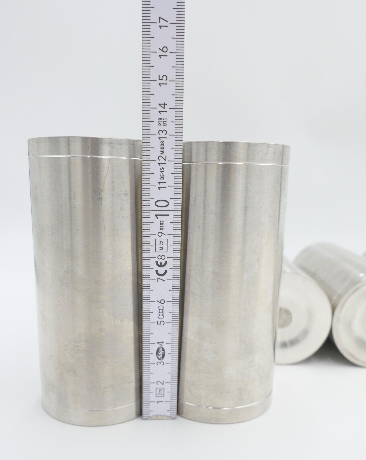 NEUwertig 6 Stück Royal SELANGOR PEWTER Zinn Tinn Becher Palmen Meer - Antikhandel-Stuttgart