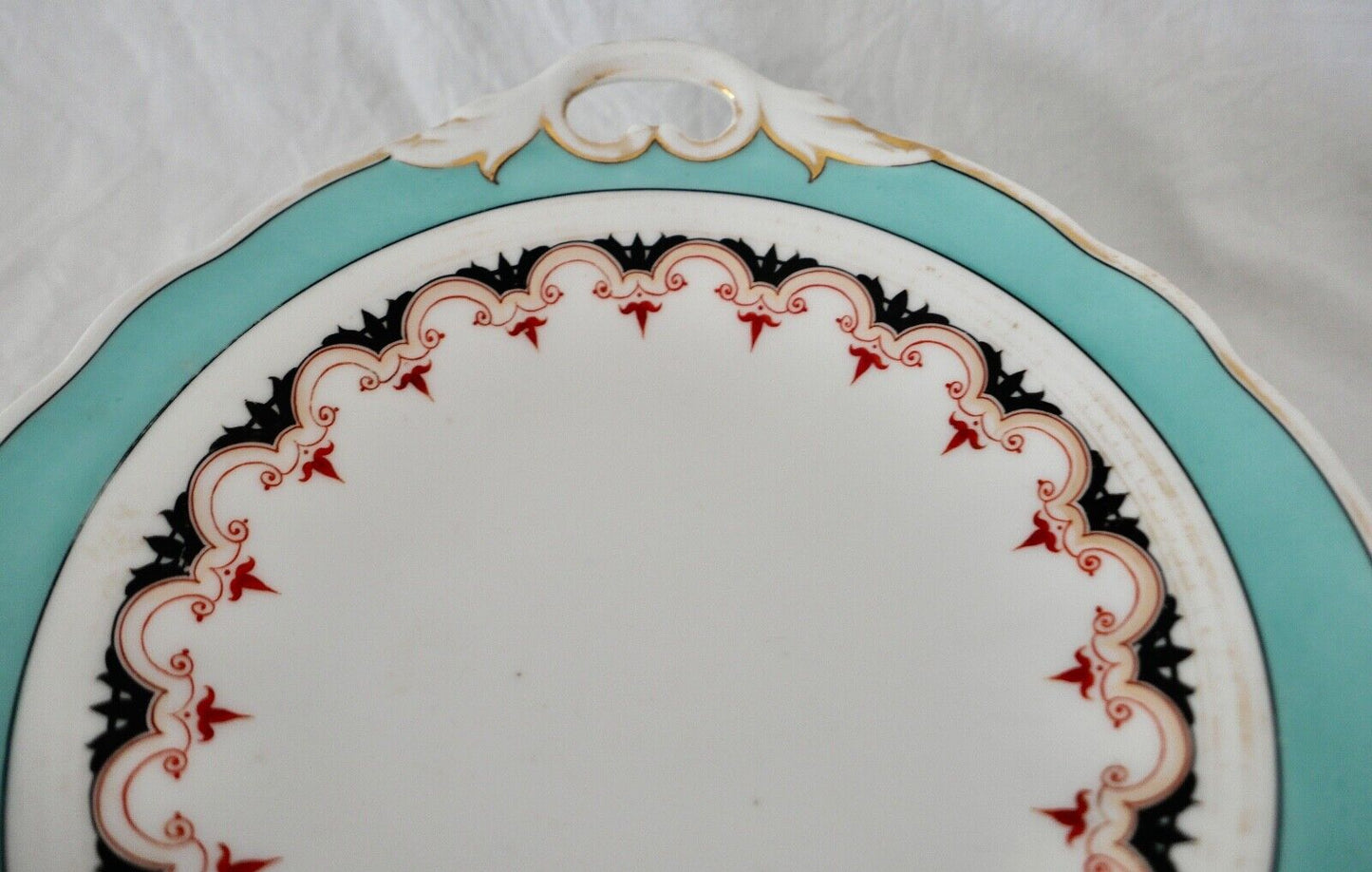 Antike " KPM Krister " Porzellan Schale / Teller Ø 28 cm 1837-1844 Goldrand - Antikhandel-Stuttgart