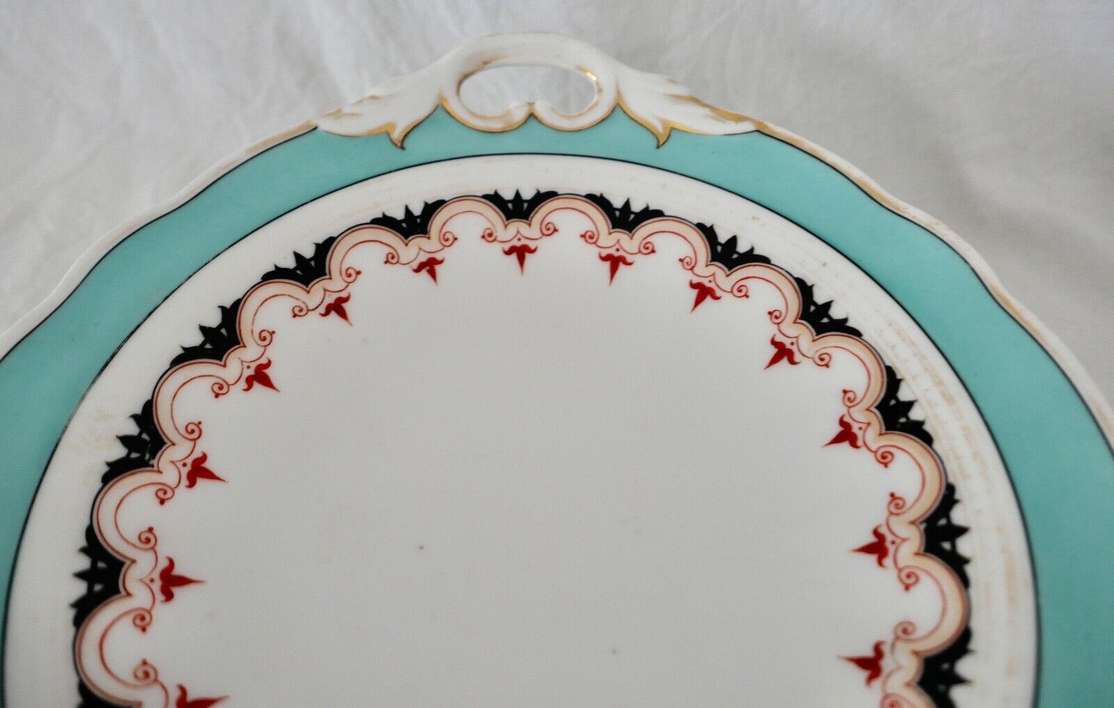 Antike " KPM Krister " Porzellan Schale / Teller Ø 28 cm 1837-1844 Goldrand - Antikhandel-Stuttgart