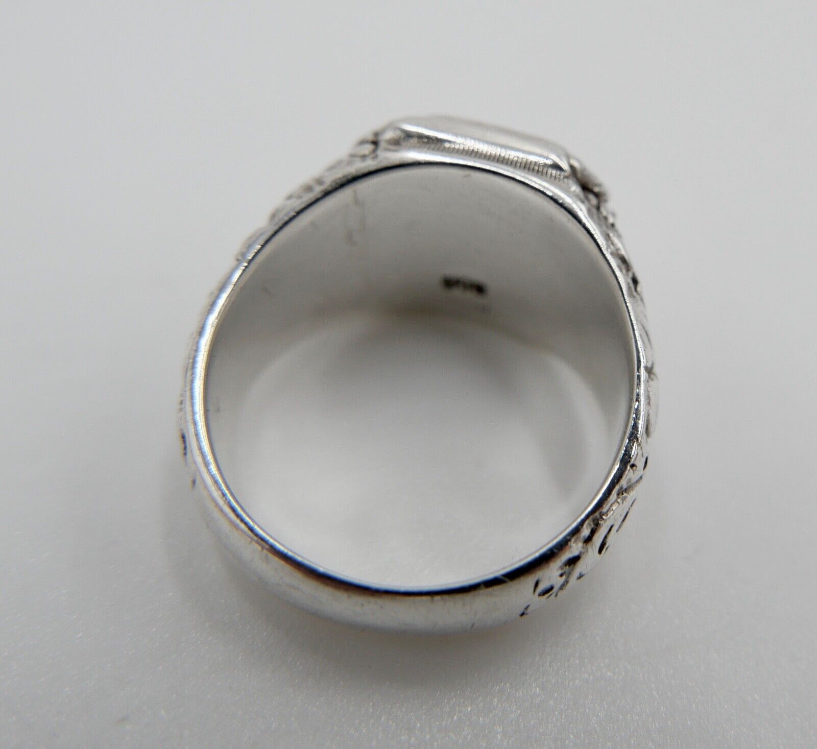 Massiver Jugendstil Siegelring Monogramm HS Herrenring Ring 800 Silber Gr. 56 - Antikhandel-Stuttgart