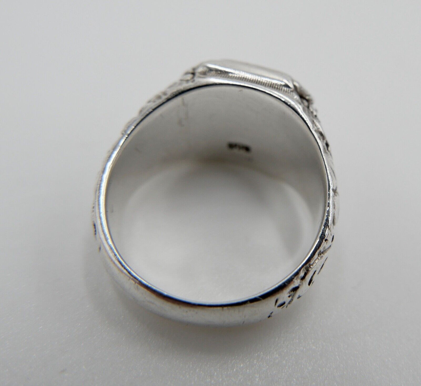 Massiver Jugendstil Siegelring Monogramm HS Herrenring Ring 800 Silber Gr. 56 - Antikhandel-Stuttgart