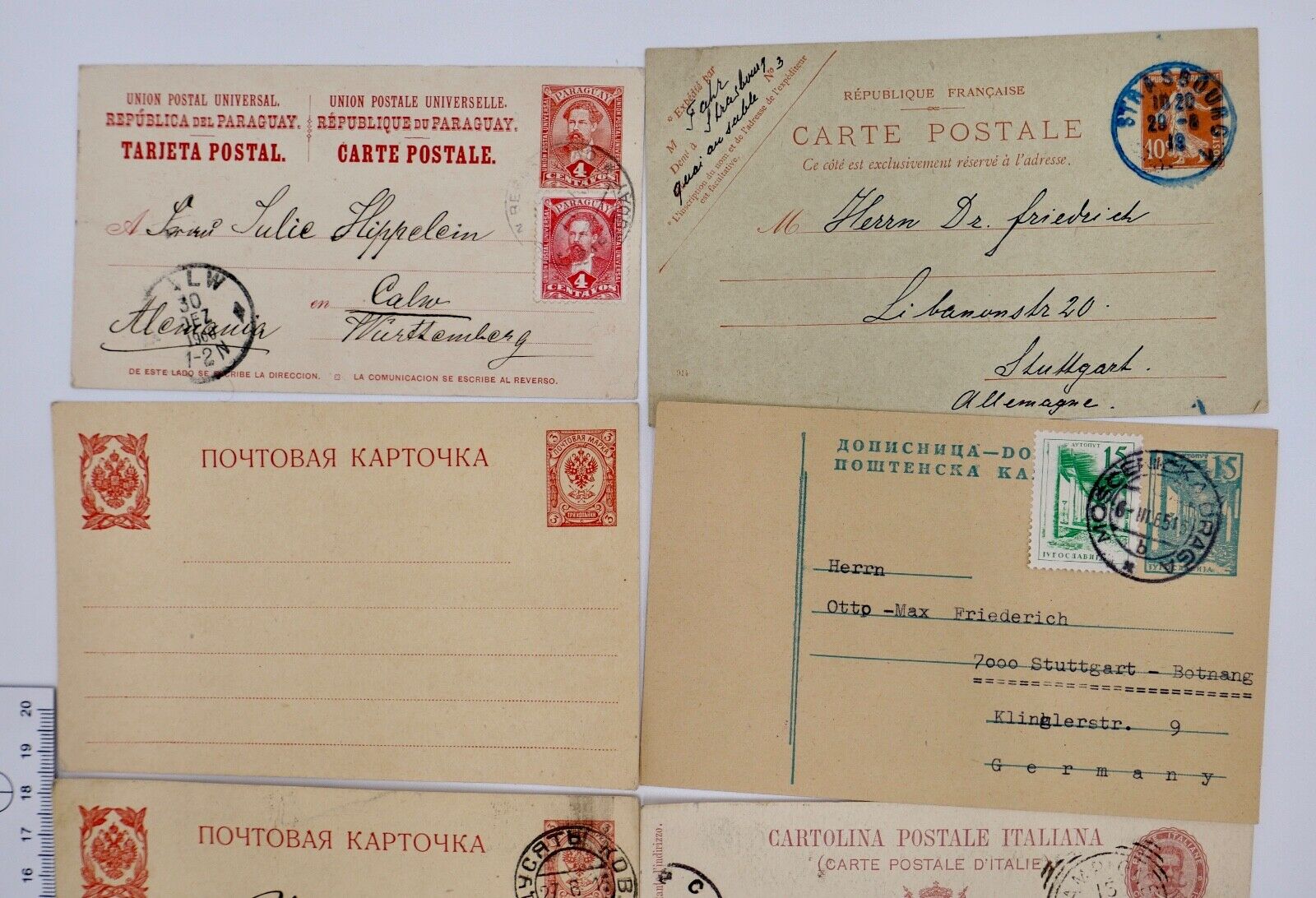 Konvolut Ansichts Postkarten Russland Frankreich Italien um 1900 International - Antikhandel-Stuttgart