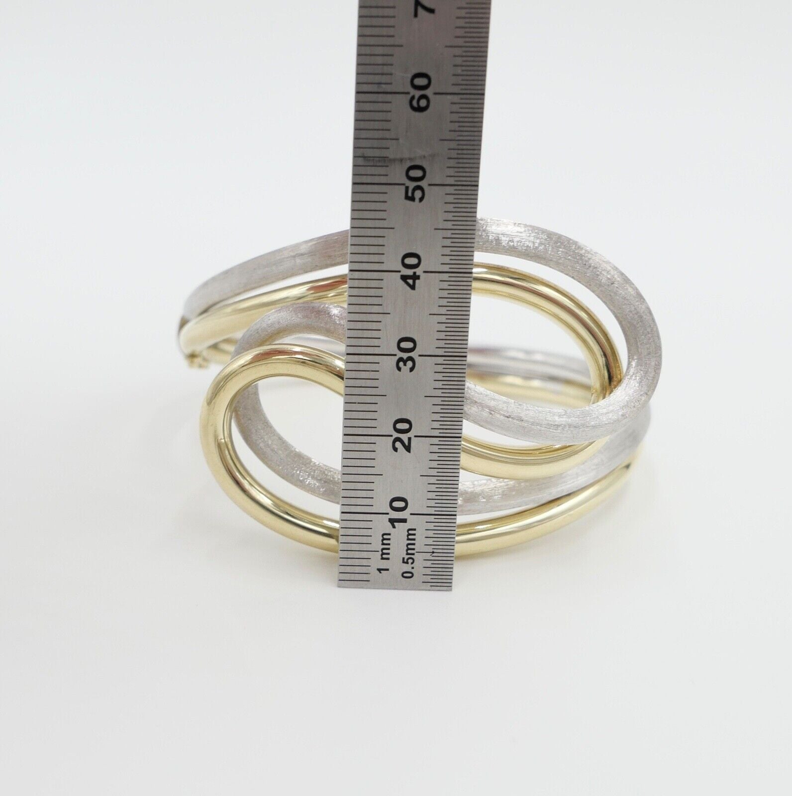 70er Jahre Kollmar & Jourdan Pforzheim Armband Armspange Gold Bicolor 585 / 14K - Antikhandel-Stuttgart