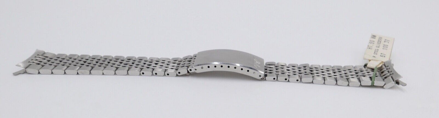 NEU 80er Jahre Original MIDO Edelstahl 20/16 mm Gliederband Faltschliesse - Antikhandel-Stuttgart