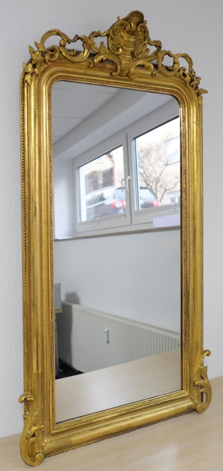 antiker großer Spiegel Anfang Mitte 19. Jhd im Louis XV Stil - Antikhandel-Stuttgart