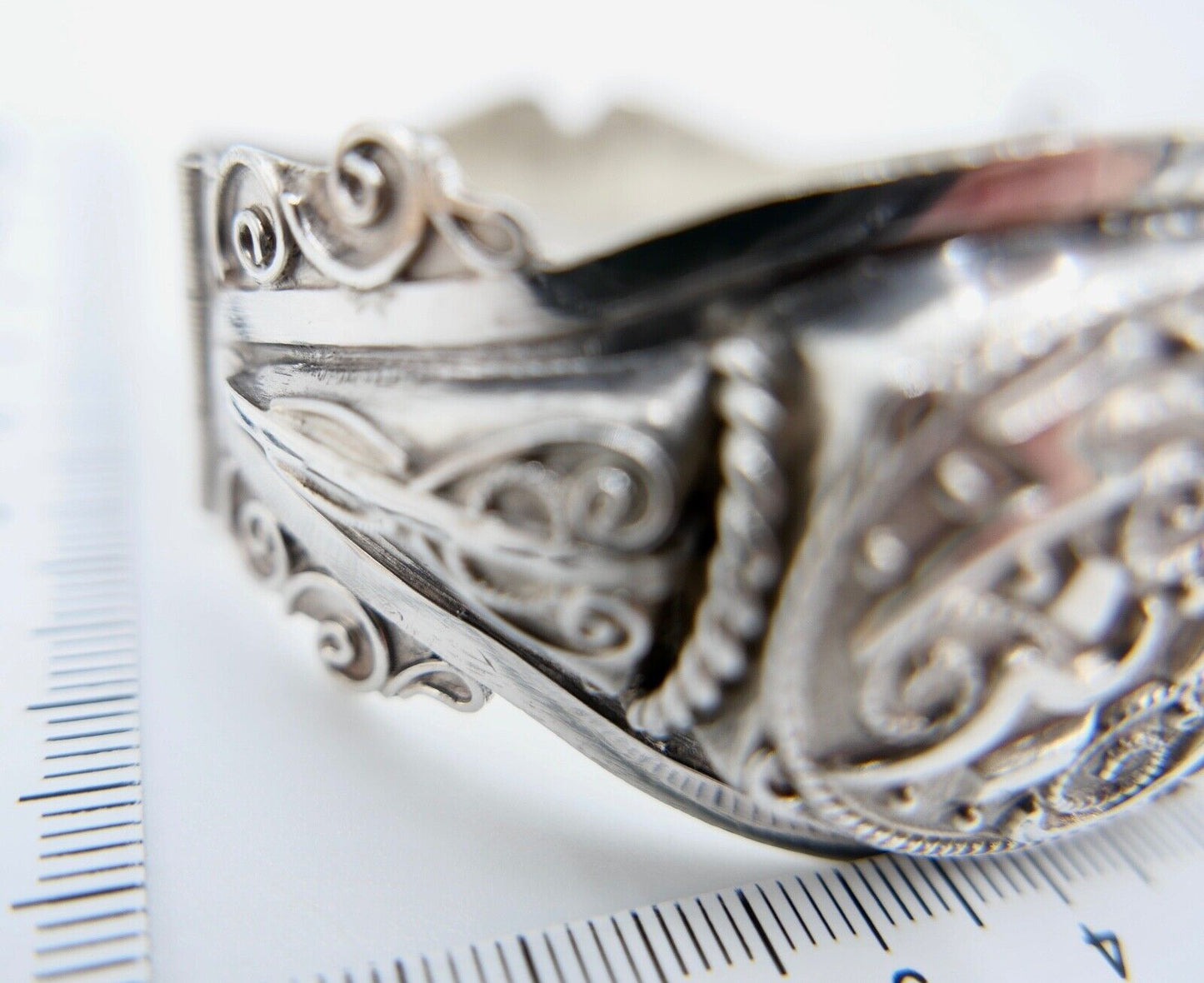 Schmuckset Silber Armband & Brosche Arabische Schrift bracelet brooch Armreif - Antikhandel-Stuttgart